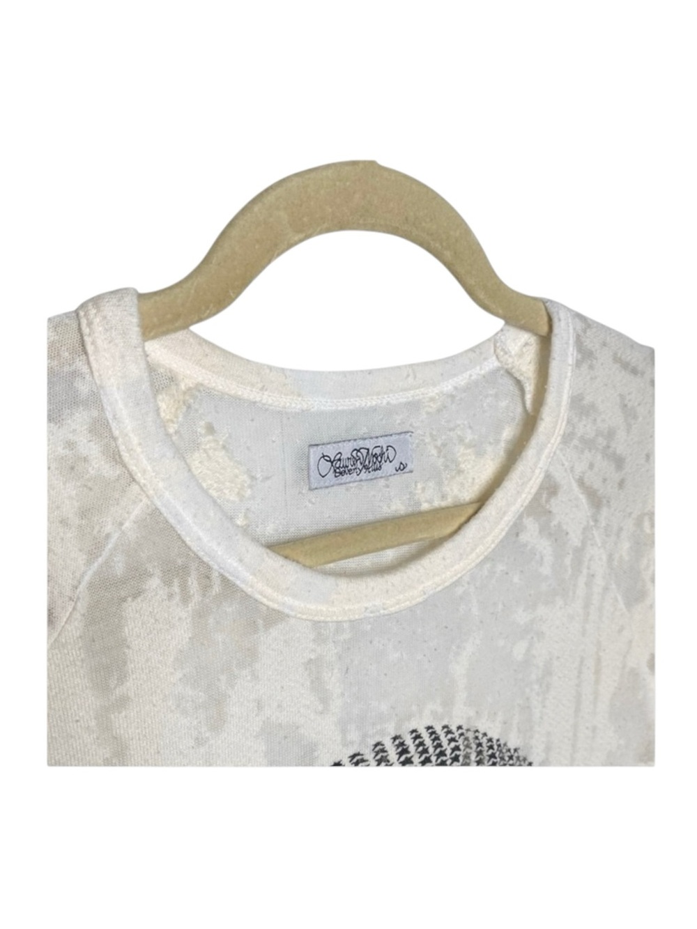 Rare: Lauren Moshi ★ Suki Mini Star Skull Burnout Tee ★ Soft Vintage Inspired T - Picture 8 of 16